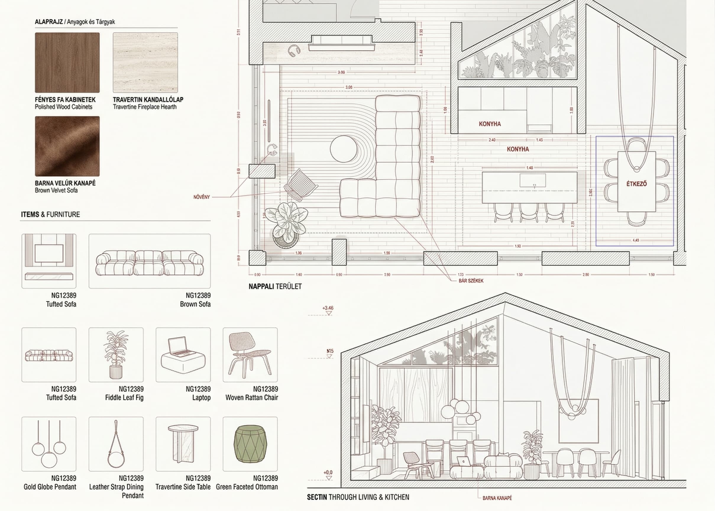 Lásd az anyagokat a térben,
ne csak mintaként.